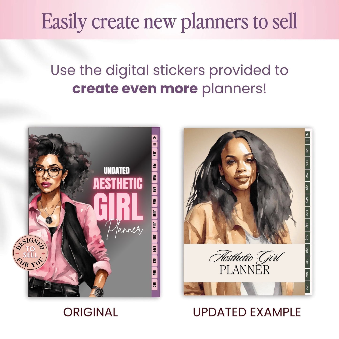 Aesthetic Girl Digital Planner with MRR • Pink Luxe