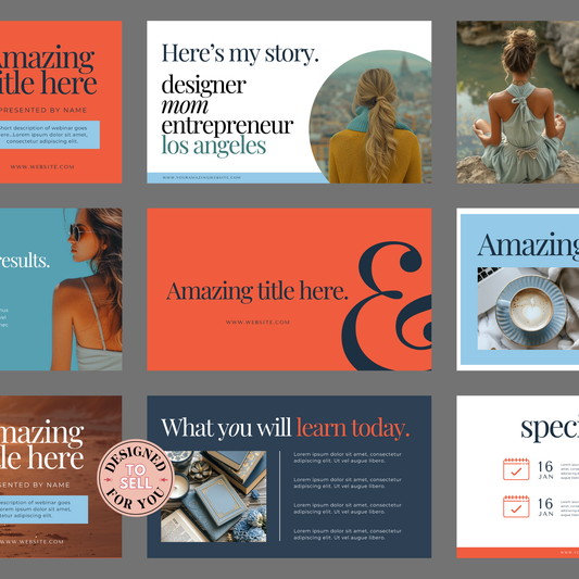 Canva Presentation Deck for Webinar, Courses, Product Presentations - Bold & Bright