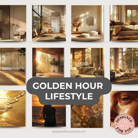 Golden Hour Aesthetic AI Stock Images