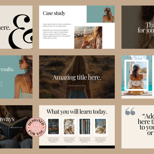Canva Presentation Deck for Webinar, Courses, Product Presentations - Light & Modern