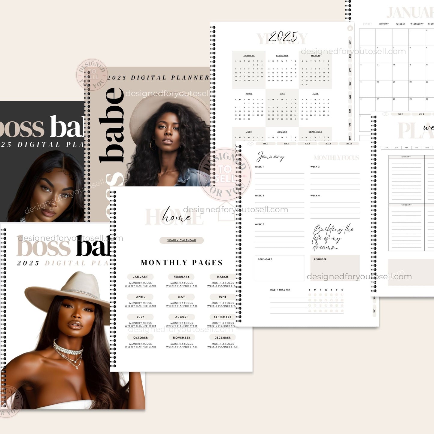 Boss Babe 2025 Digital Planner with MRR