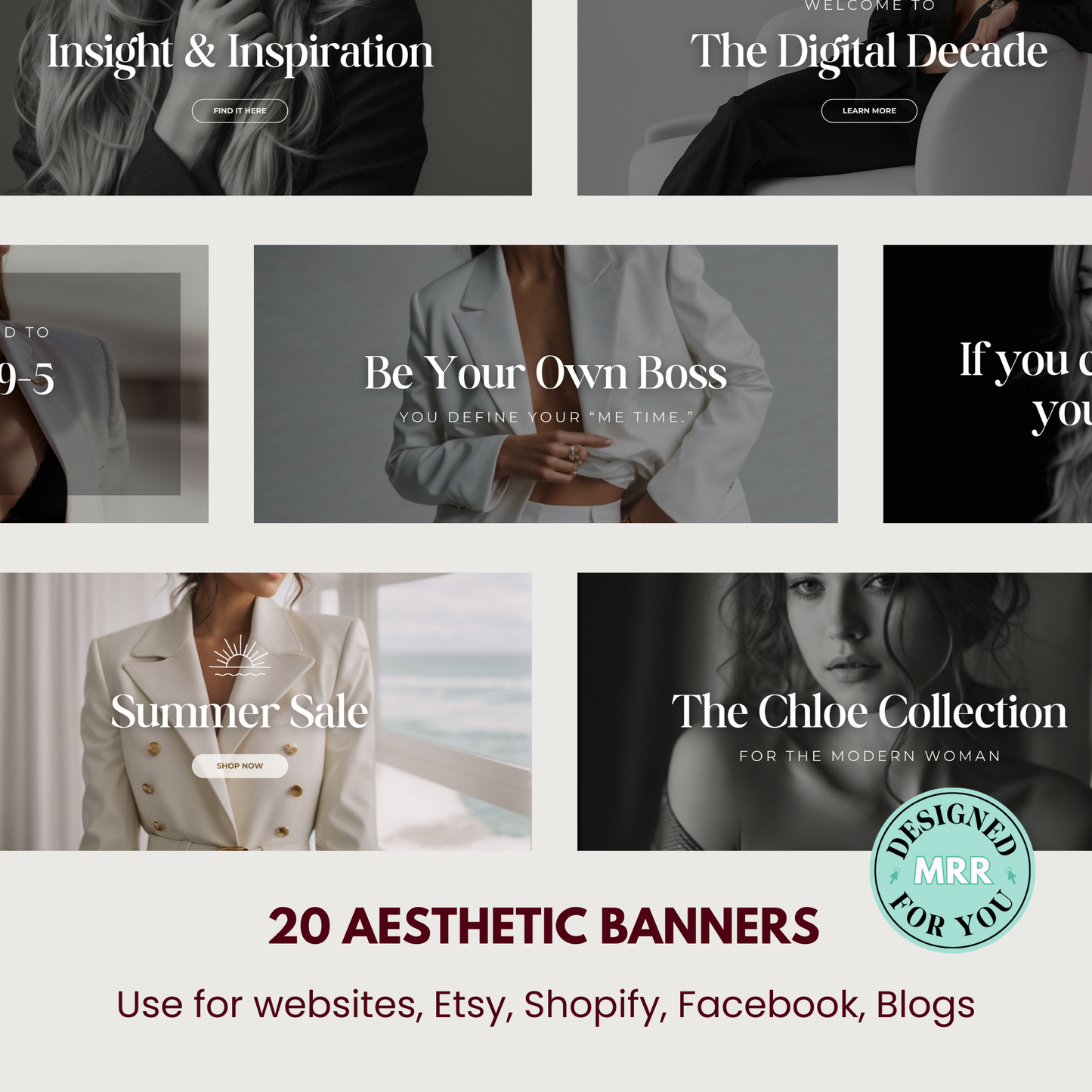 20 Aesthetic Banners for Websites, Blogs, Social Media