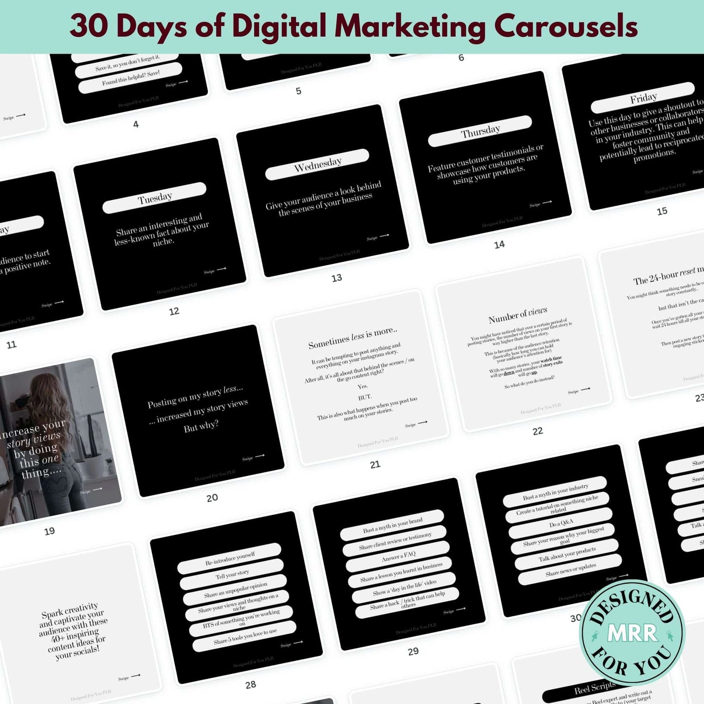 30 Days Of Digital Marketing Carousels Bundle