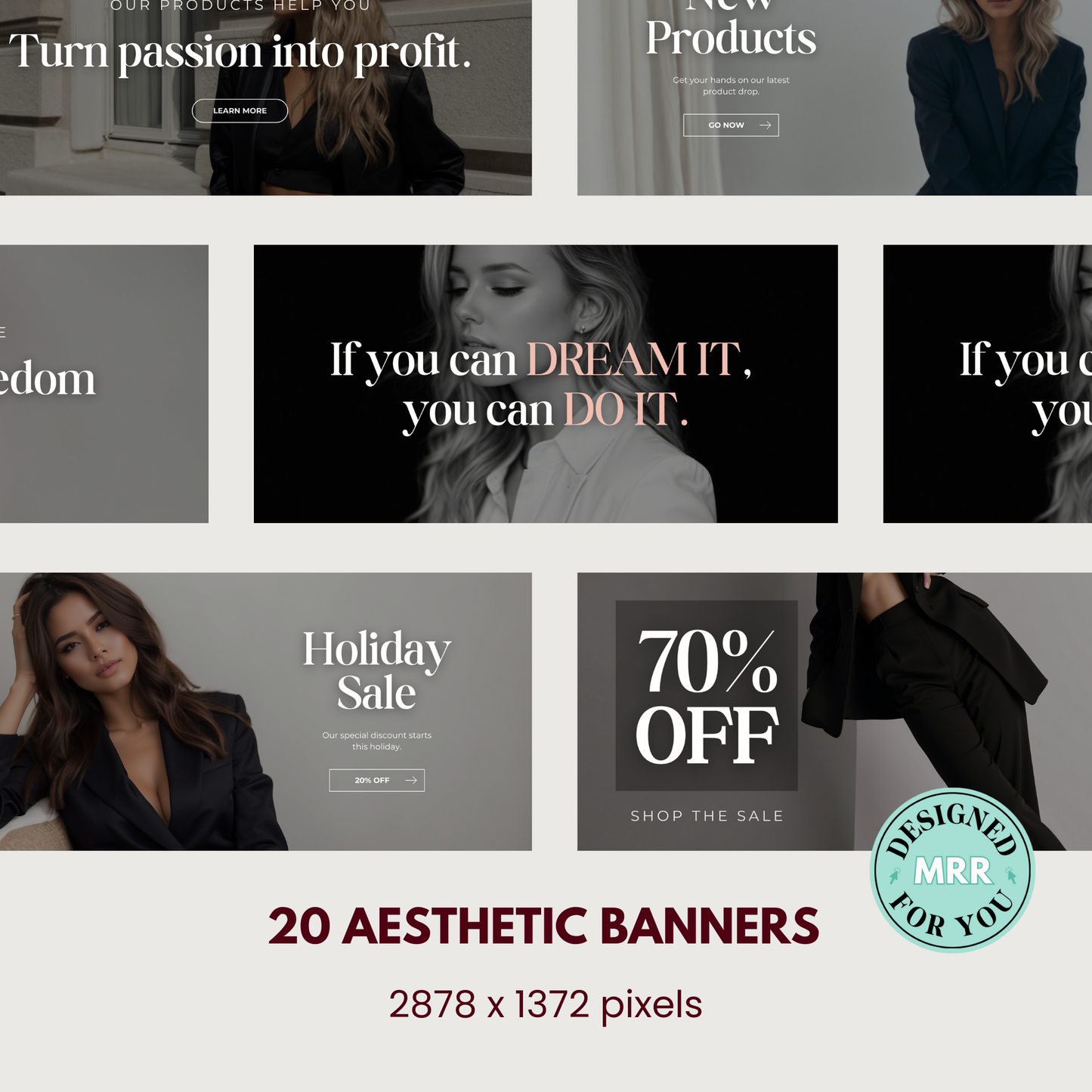 20 Aesthetic Banners for Websites, Blogs, Social Media