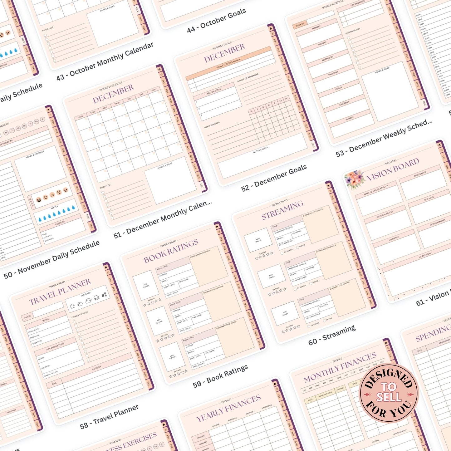 Aesthetic Girl Digital Planner with MRR • Boho