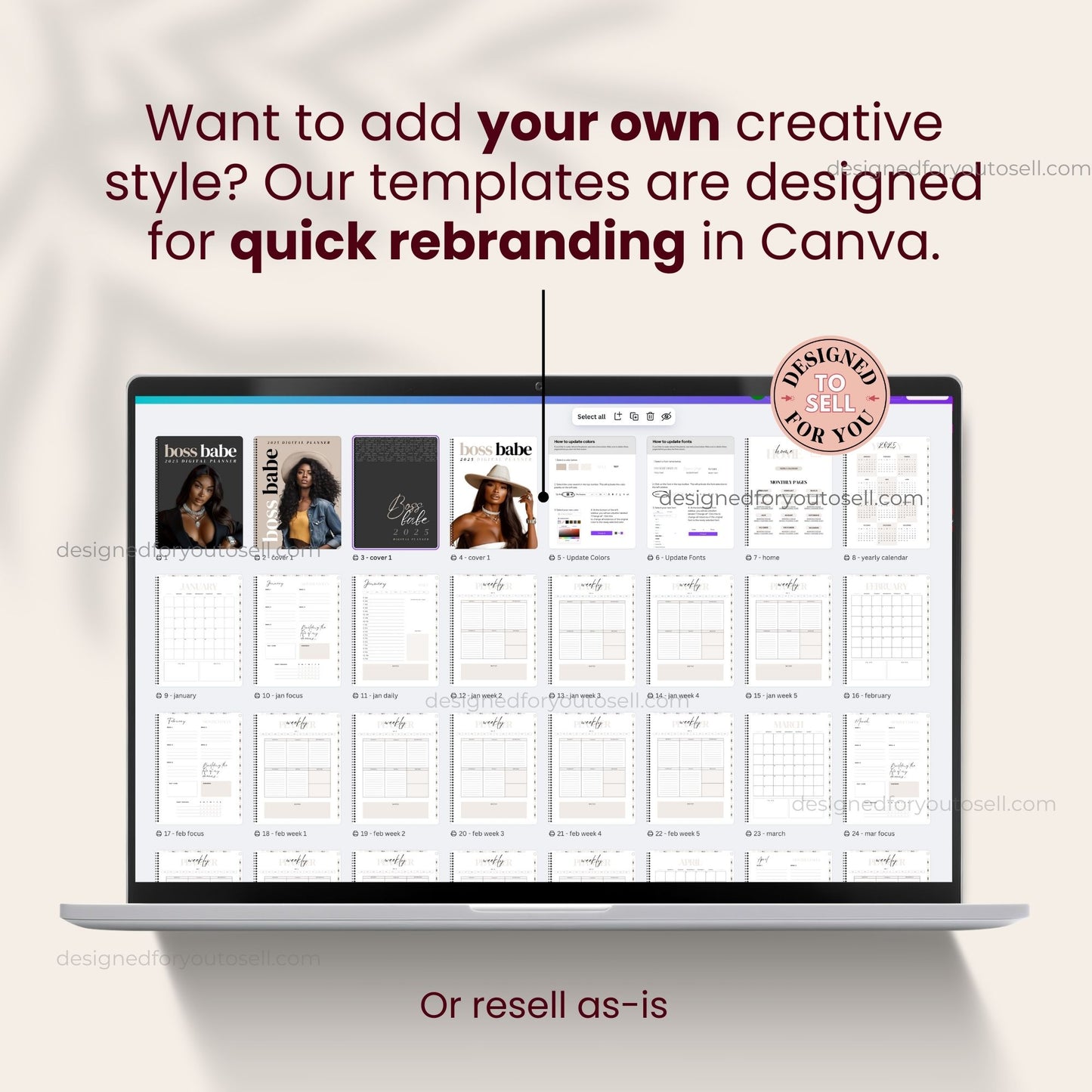 Boss Babe 2025 Digital Planner with MRR