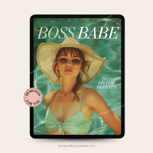 Boss Babe Turquoise 2025 Digital Planner