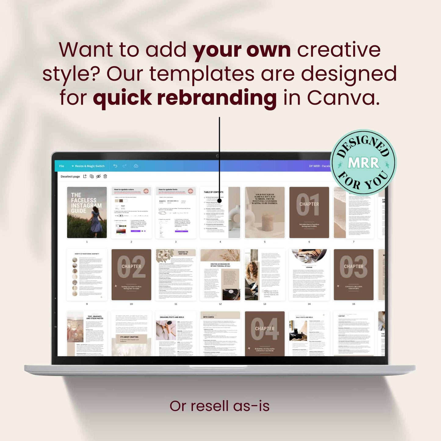 The Faceless Instagram Guide with MRR