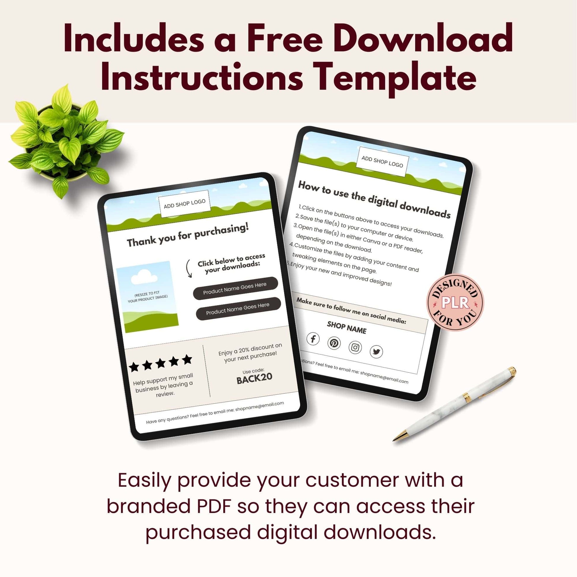 Free Canva Delivery Template