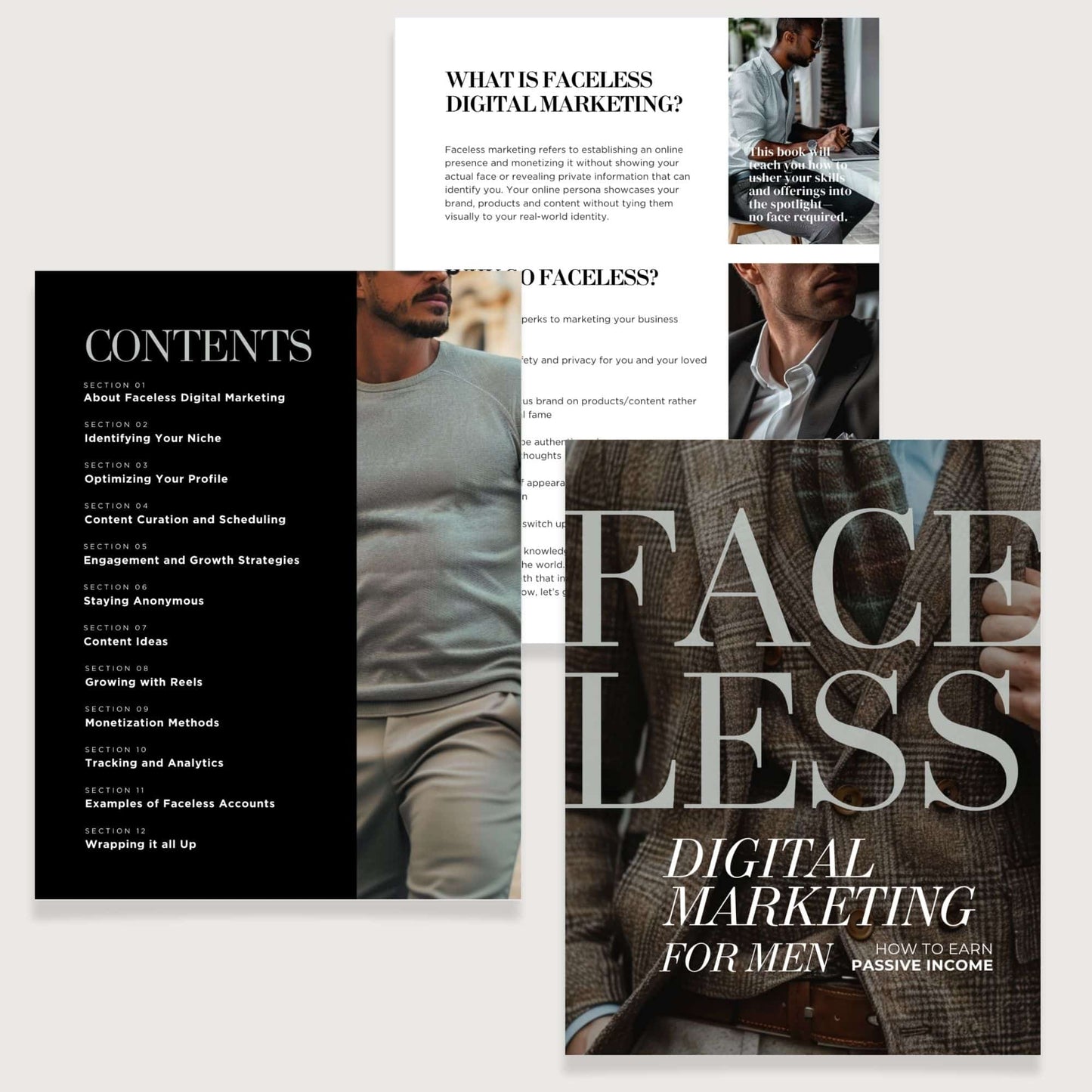 The Faceless Digital Marketing Ebook for Men with MRR