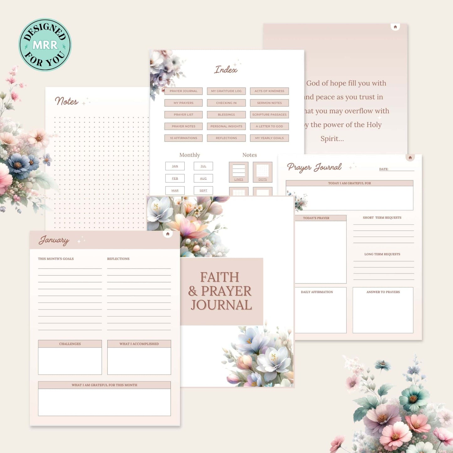 Faith & Prayer Journal with MRR