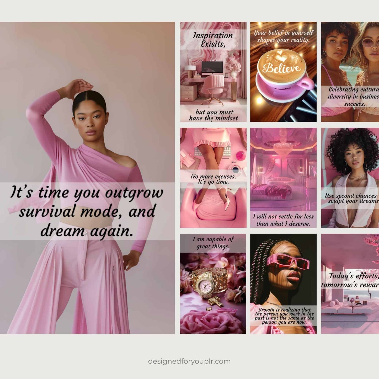100 Pink Positive Affirmations Instagram Stories