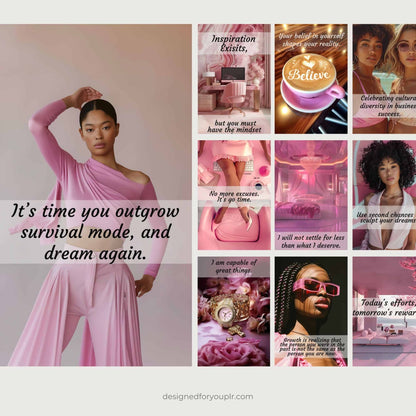 100 Pink Positive Affirmations Instagram Stories