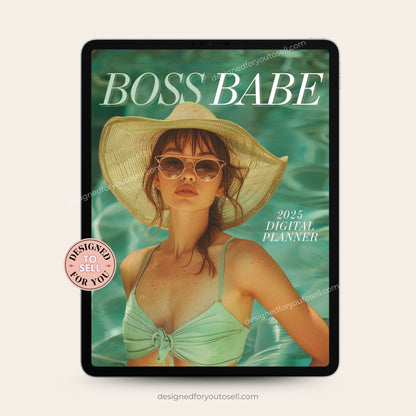 Boss Babe Turquoise 2025 Digital Planner with MRR