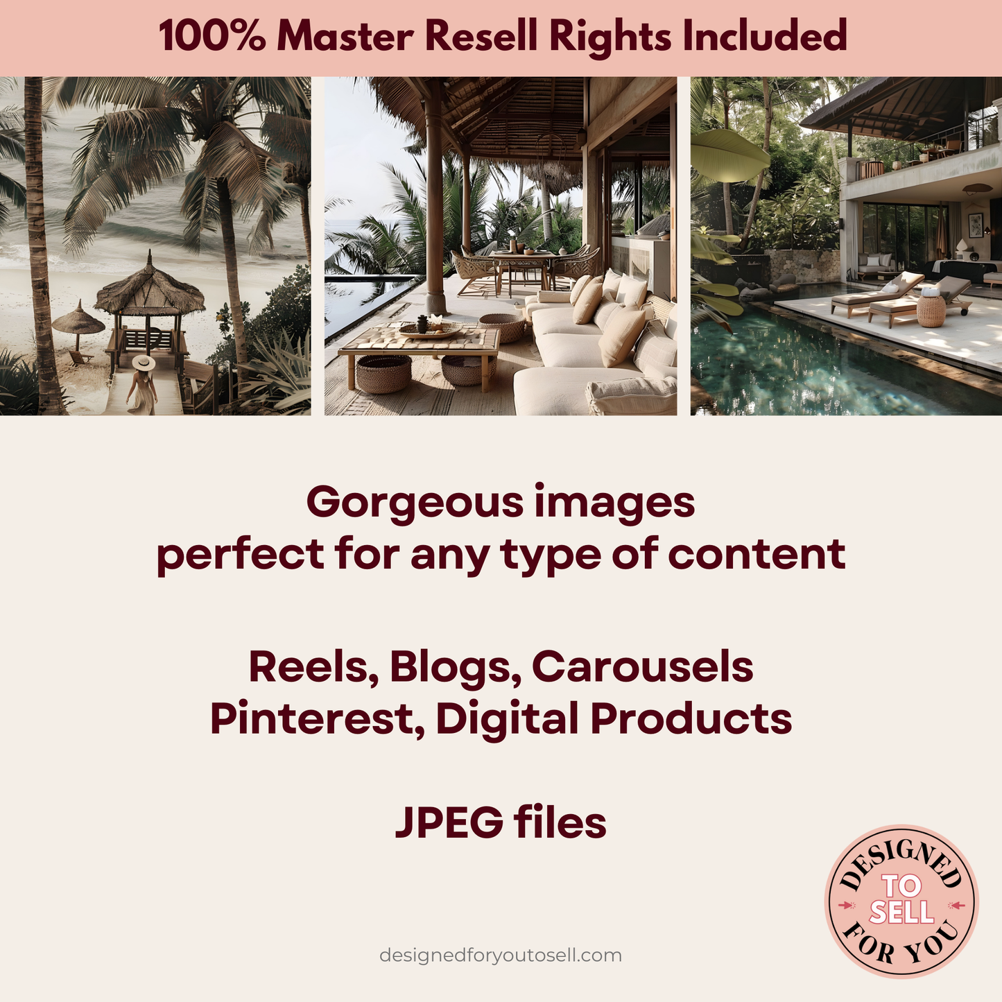 Bali Aesthetic Lifestyle Images with MRR