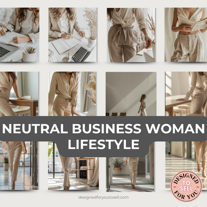 Neutral Business Woman Lifestyle Images with MRR