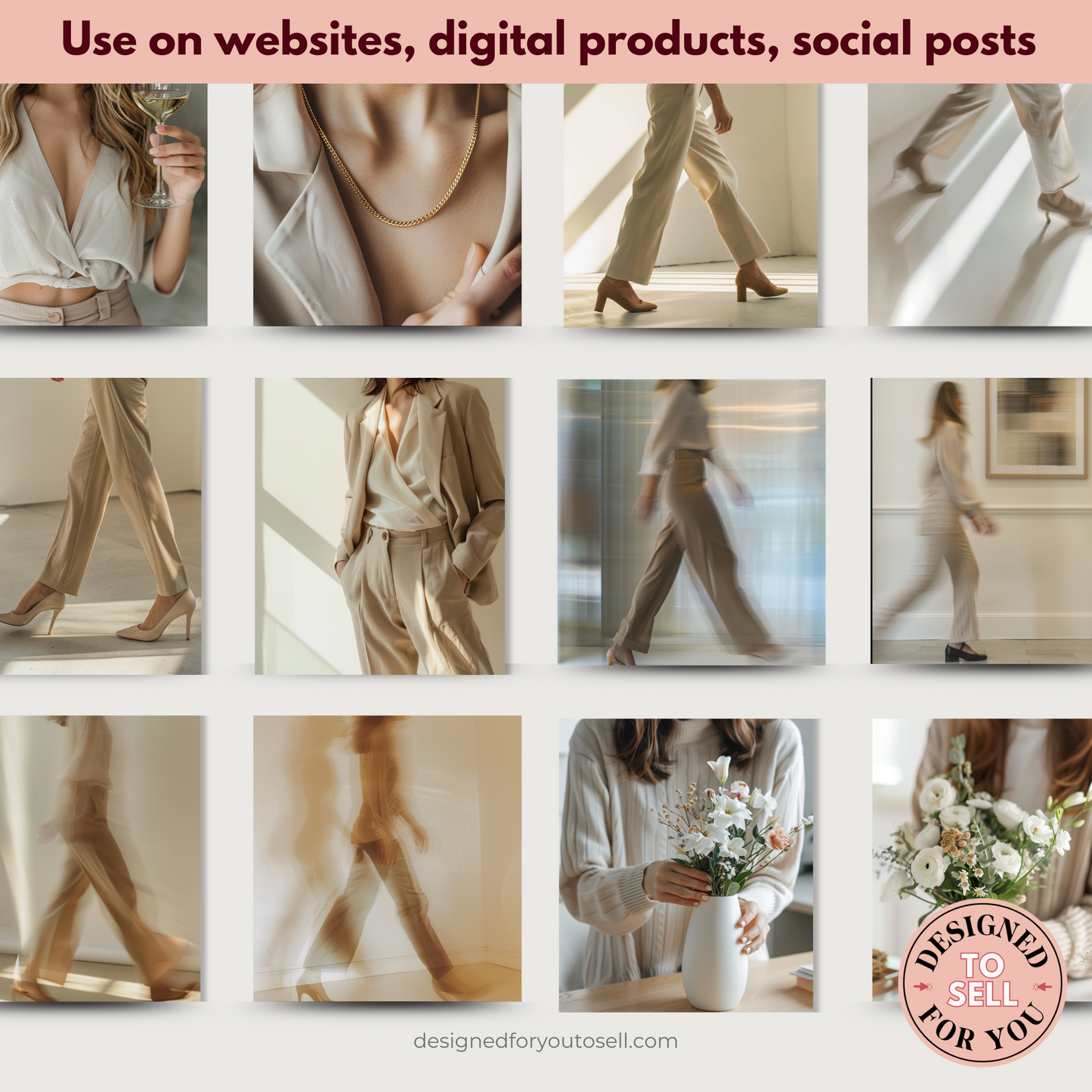 Neutral Business Woman Lifestyle Images with MRR