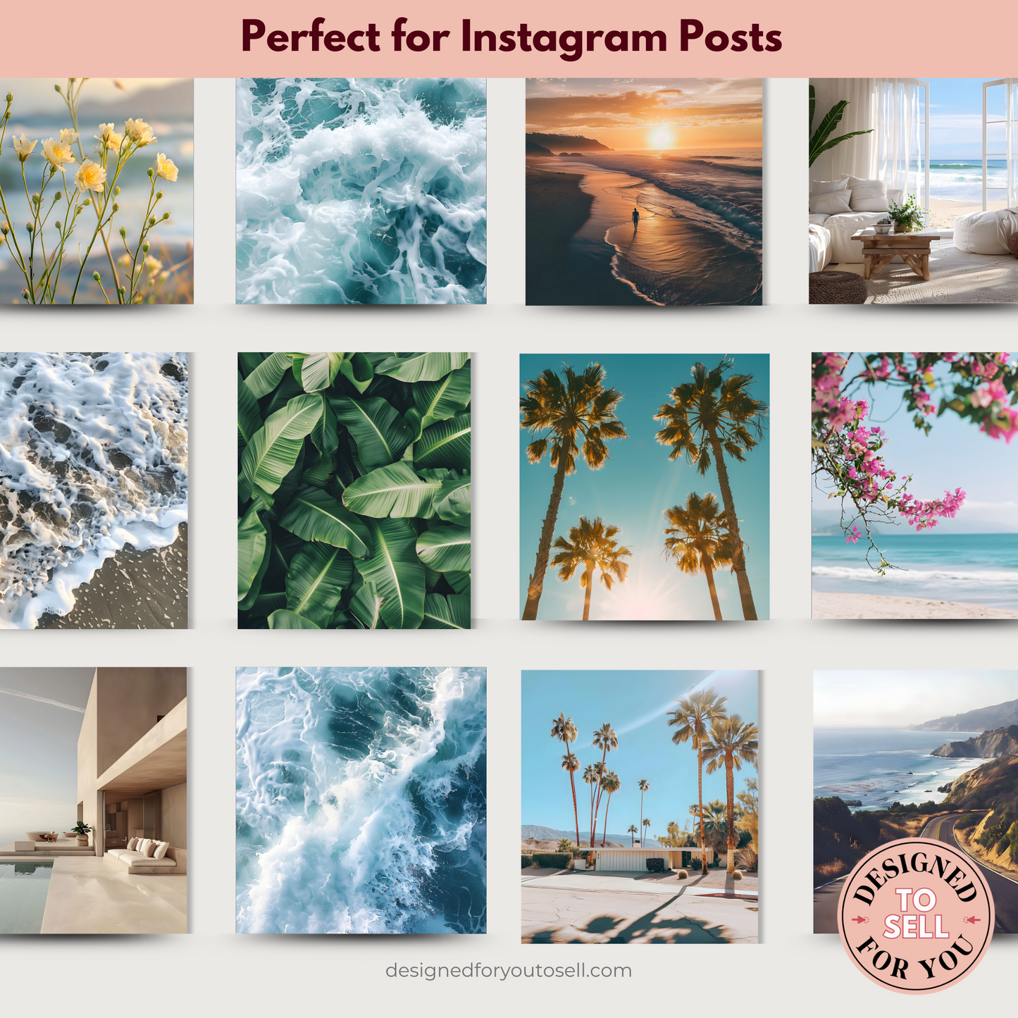 California Living Aesthetic AI Stock Images with MRR