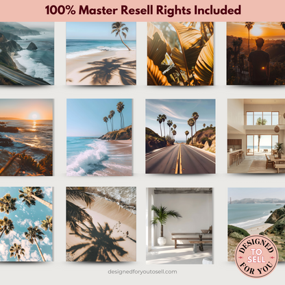 California Living Aesthetic AI Stock Images with MRR