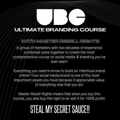 The Ultimate Branding Course (UBC) with MRR